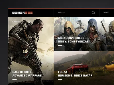 Gamer365 - Discovery page abstract concept game gamer365 hellowiktor layout news ui user experience user interface ux webdesign website