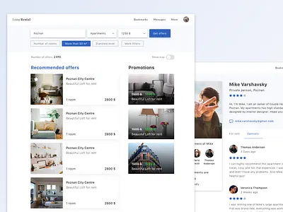 Web Design app clean design desktop interface rental search simple ui ux web website