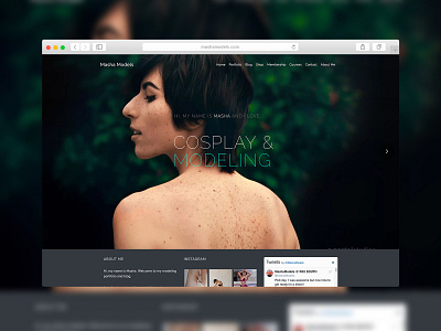 MashaModels - Website Design cosplay design model modeling web design website