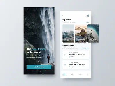 Travel World App app design design destinations home app hotel app inspiration interaction ios iphone x minimalist travel travel agency travel app ui ui ux ui ux design ui design user interface ux ux design