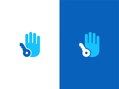 Hand Logo Exploration blue brand identity branding corporate branding corporate identity design digital hand icon identity key logo symbol