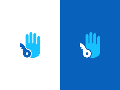 Hand Logo Exploration blue brand identity branding corporate branding corporate identity design digital hand icon identity key logo symbol