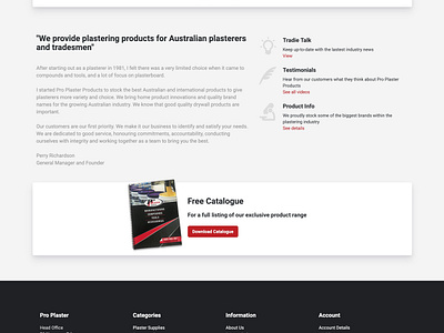 Pro Plaster ecommerce ui
