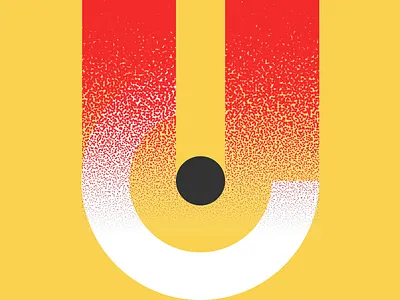 Aesthetic Physics: 1 of 3 abstract art circle color composition concept design gradient graphic illustration negative pattern physics positive primitive red shape stipplism white yellow