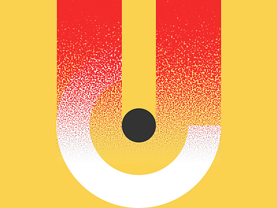 Aesthetic Physics: 1 of 3 abstract art circle color composition concept design gradient graphic illustration negative pattern physics positive primitive red shape stipplism white yellow