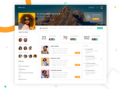 Dashboard Design admin panel bank website contribution dashboard finance dashboard home page members dashboard profile profile design users dashboard