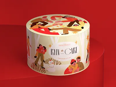 Holiday Cake Packaging Design box branding cake cake box christmas design design studio digital art digital illustration digital painting food graphic design illustration illustrator marketing new year packaging packaging design winter winter holidays