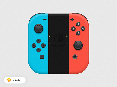 🕹Joy-Con™ Icon app app icon design freebie game game app gaming icon icon app illustration ios nintendo nintendo switch sketch skeumorphism switch vector