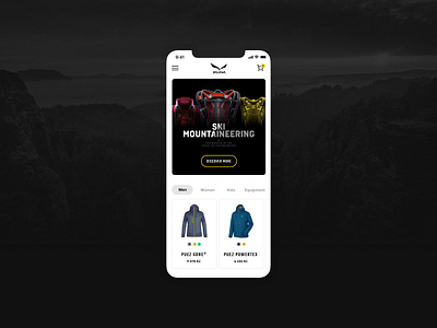Salewa apple concept czech design ios lschngr mobile salewa shop ui ux