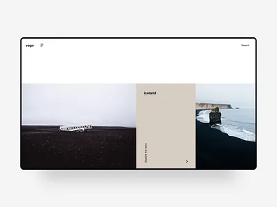 Daily UI - Layout Exploration daily ui exploration iceland layout travel ui design ux design web design website