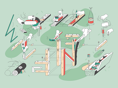 Start page for JBN Studio illustration vector