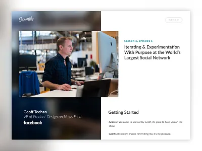 Exploring the Sea(worthy) gray podcast podcasting ui web white