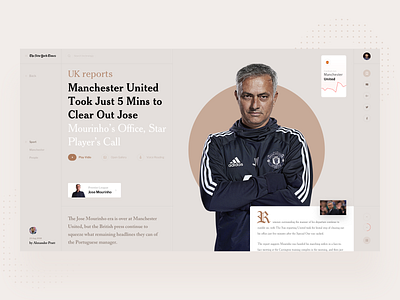 Open News book design football interface minimal news photo slide sport ui web