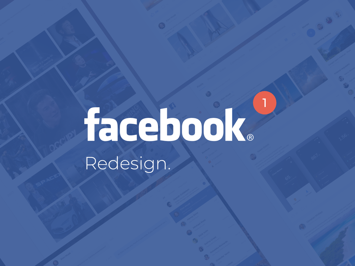 [Free] Facebook redesign UI kit by Michael on Dribbble