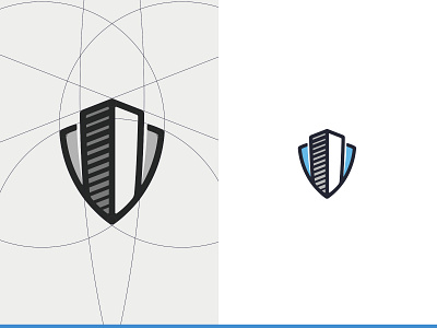 Access Control bleu branding building buildings construction logo logotype shapes shield