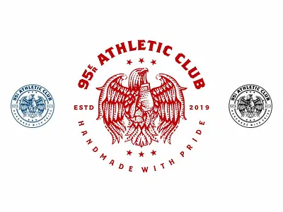 95er Boxing Gloves box boxing gloves branding eagle emblem engrave engraving etching hand drawn illustration logo old school scratchboard vector vintage