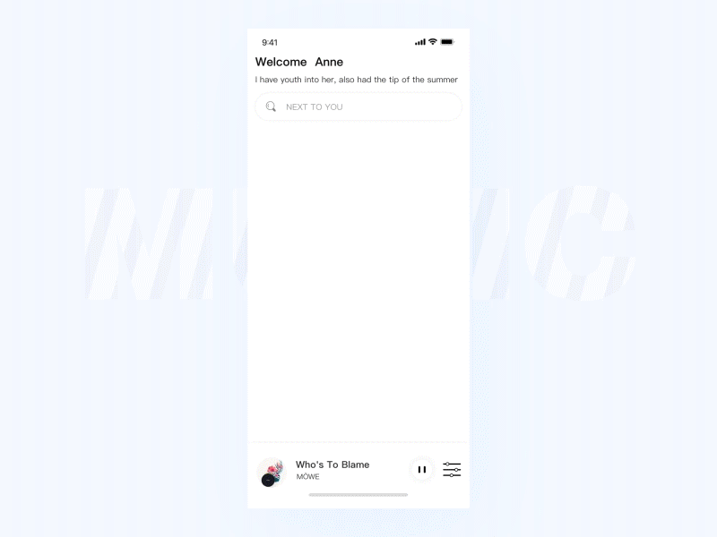 Music the sound of a dream animation gif illustration music app ui ux vector 品牌 插图 极简 设计