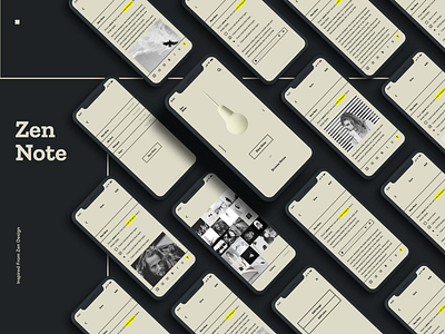 Zen Note App app application minimal app note ui zen