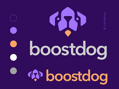 Boostdog Rocket Logo boost branding brandmark dog icon identity launch logo logo design logotype mascot minimalist pet rocket simple space tech logo technology travel typography