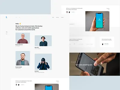 Fruktorum - development studio agency website animation development freelance futuristic futuristic ui interactive minimalism mobile app photos portfolio simple simple clean interface studio studio website team page ui ux ux designer website work