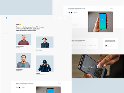Fruktorum - development studio agency website animation development freelance futuristic futuristic ui interactive minimalism mobile app photos portfolio simple simple clean interface studio studio website team page ui ux ux designer website work