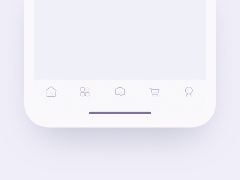 Tab Bar Interaction animation gif icon interaction navbar tab navigation tabbar ui ux