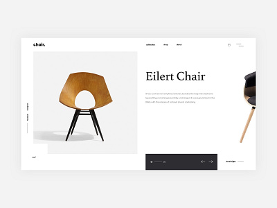 Chairs landing page design landing ui ux web