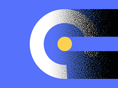 Aesthetic Physics: 3 of 3 abstract art black blue circle color composition concept design graphic half tone illustration minimal pattern physics primitive shape texture white yellow