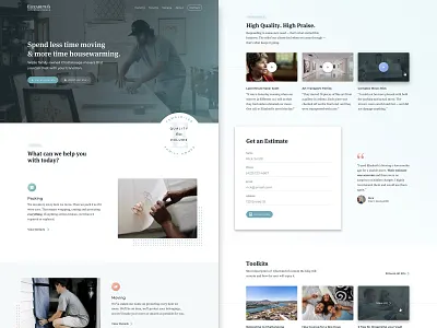 Elizabeth S Dribbble movers moving company storage storage company ui design uiux uiux design video background web design website website design