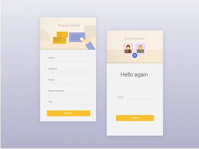 Android App minimal illustrations design illustration interface ui ux vector web