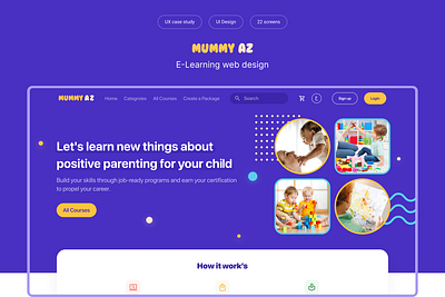 Mummy A-Z || E-Learning platform || UX case study app branding design graphic design illustration logo product design typography ui ux vector