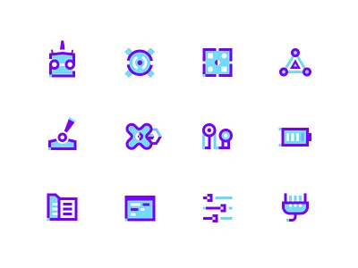 Drone Icons app drone geometric icon icon pack icons illustration logo ui