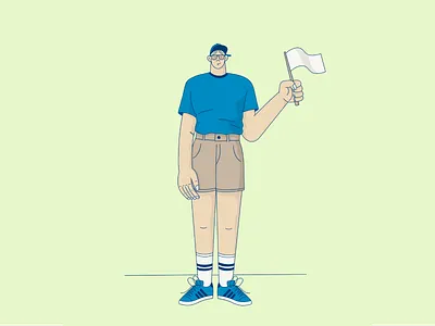 White flag or ....Put your message here ✍🏻 adidas character character design characterdesign design dude fashon flag guy illustration ipad isaacclaramunt motion graphics nerd nerd guy old school procreate vector vintage white flag