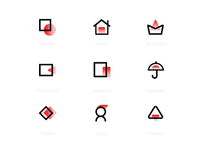 一组简约线性icons ui ux 品牌 商标 应用 插图 设计