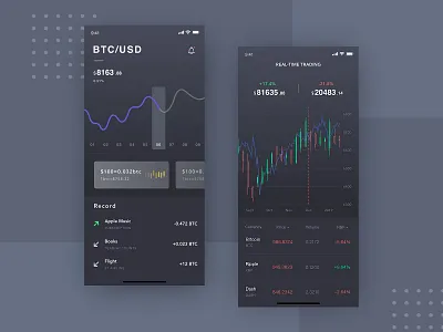 Virtual Data 02 ✌🏻 app iphone x ui ux 实践 应用 接口 设计 黑色