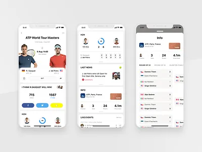 Rewind: Pre-Match Tennis bet betting dark event game h2h info interface ios iphone light match sport app sport book tennis tournament ui ux