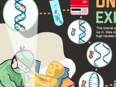 Module cover for science software design dna illustration josh quick joshquick software