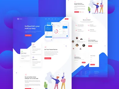 Software Landing Project clean creative design illustration landing minimal ui ux website