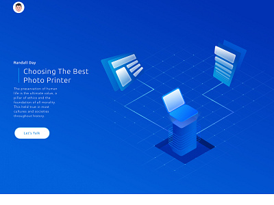 Website UI Design isometric illustration ui website