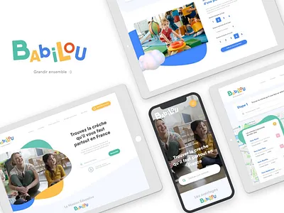 RFP Babilou art direction children colorful illustrations landing page redesign rfp ui webdesign wip