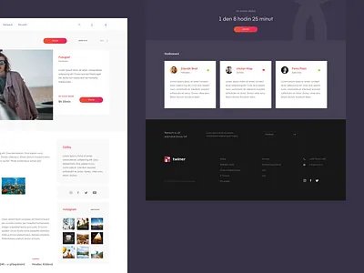 Twiner.cz – Profile 2d boy clean company czech design minimalistic people platform profile purple service simple ui user ux web website