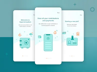 Mobile App Explainer Illustrations app designer app explainer graphics badge icon banking icon brand illustration finance management product funds icons graphic designer illustration ios iphone application ios material design money icon signup interaction design subscription explanation tour ui ux registration user experience prototype
