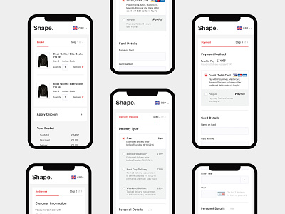 Responsive Checkout basket clean concept design detail development ecommerce form minimal shape ui user ux web web design website
