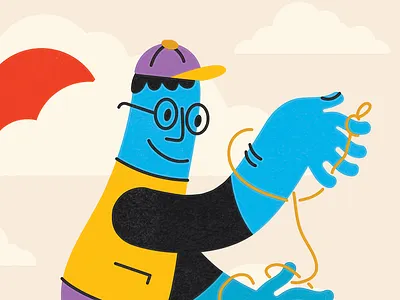 Yo-Yo illustration playful print wonky yoyo