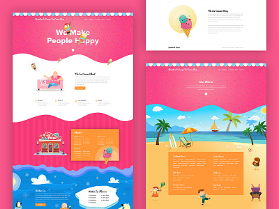Sprinkles & Scoopes - UX/UI & Development flowhance ice cream illustation ux ui vector web development