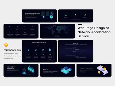 Web page UI kits app bootstrap dark hero banner icon ui