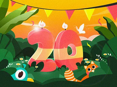 Celebration team 20k illustration celebrate