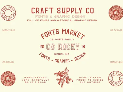 CS Rocky - Vintage Serif Font brush creative design elegant font illustration lettering logo typeface ui