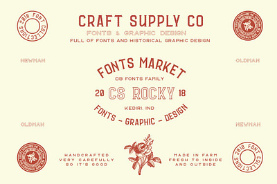 CS Rocky - Vintage Serif Font brush creative design elegant font illustration lettering logo typeface ui