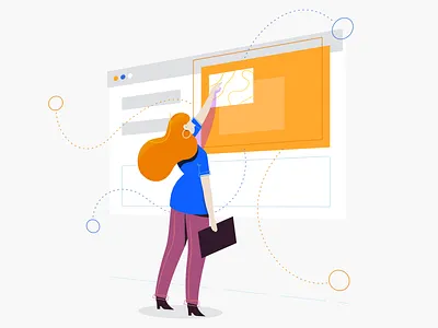 Board character hero image illustration texture ui vector woman